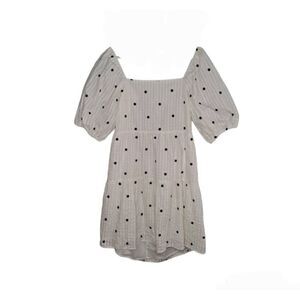 Rails Selene Navy Embroidered Daisies Polka Dot Mini Dress